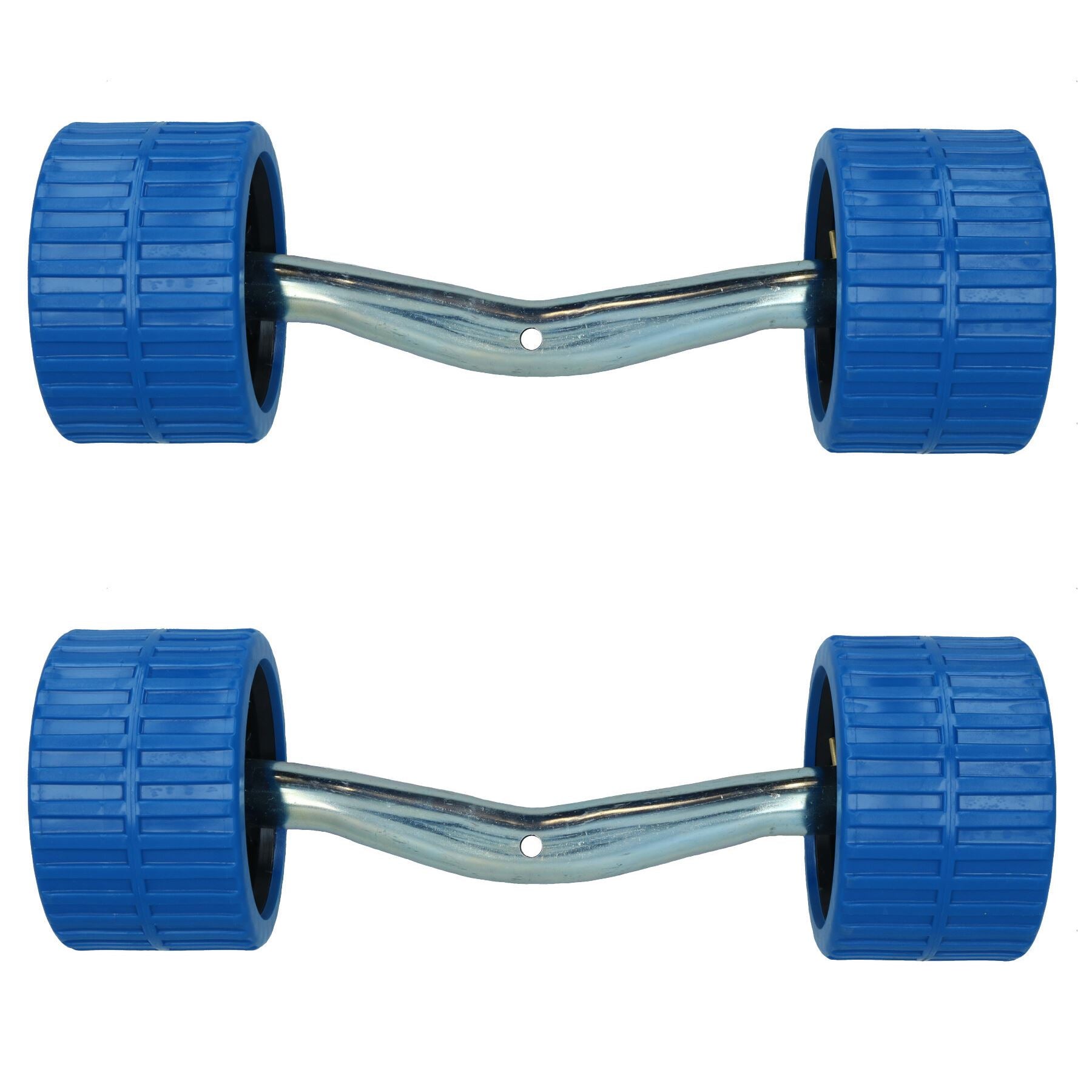 Cranked Boat Roller Wing Bracket & Non Marking Rollers Dumbbell Trailer