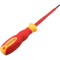 Flat Headed Slotted 3mm x 80mm VDE Insulated Electrical Screwdriver Soft Grip