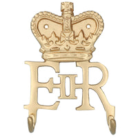 ER Coat Jacket Key Hanger / Rack 3 Hooks / Pegs Wall Hall House Queen Royal