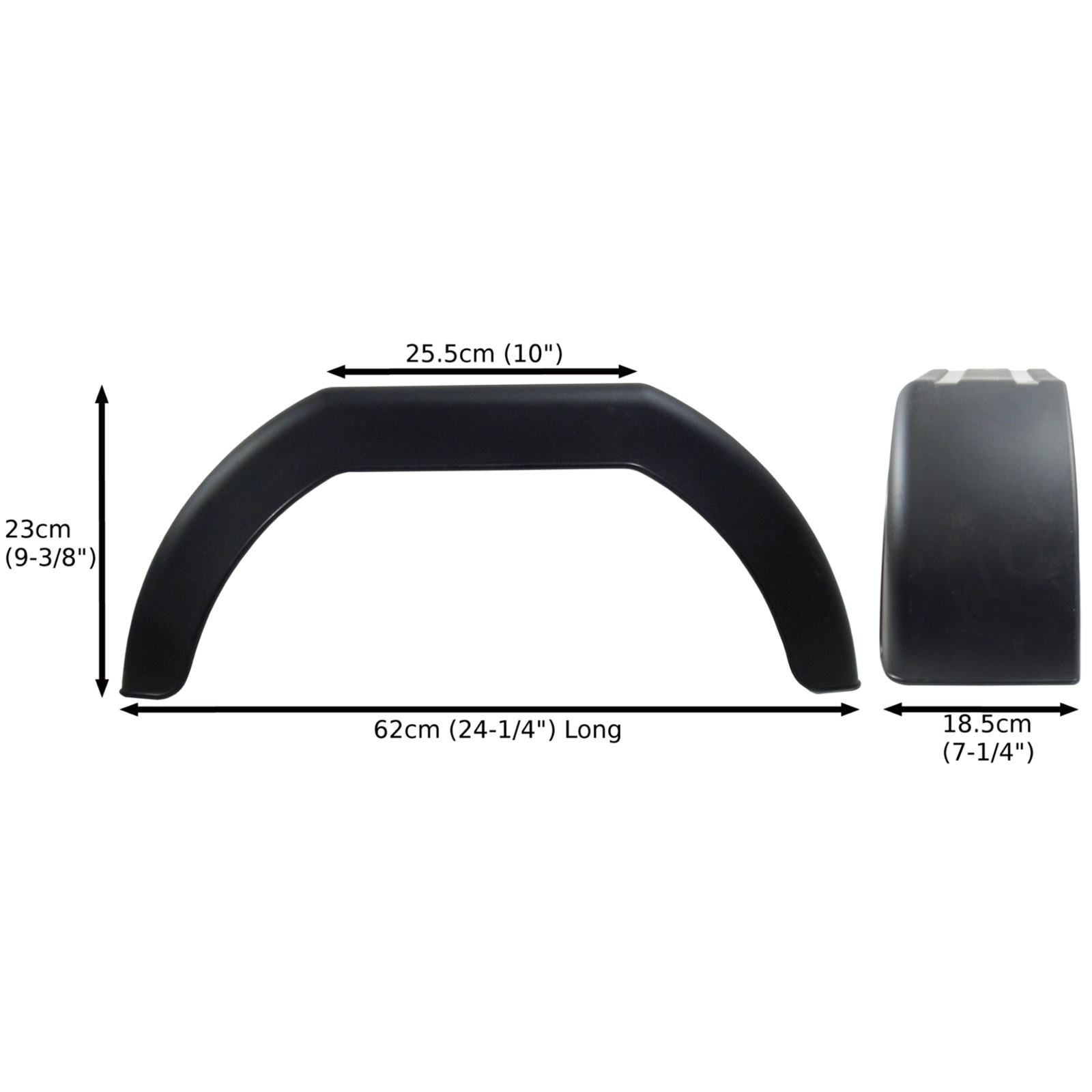 Mudguard for Trailer Wheels 8" Plastic Single / Wing / Fender Injection Moulded
