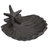 Starfish On Shell Soap Dish Bar Holder Seaside Vibe Bathroom Toilet Beach