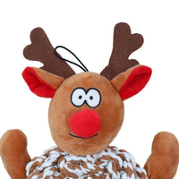 Jouet en peluche couinant en forme de renne pour chien, cadeau de Noël
