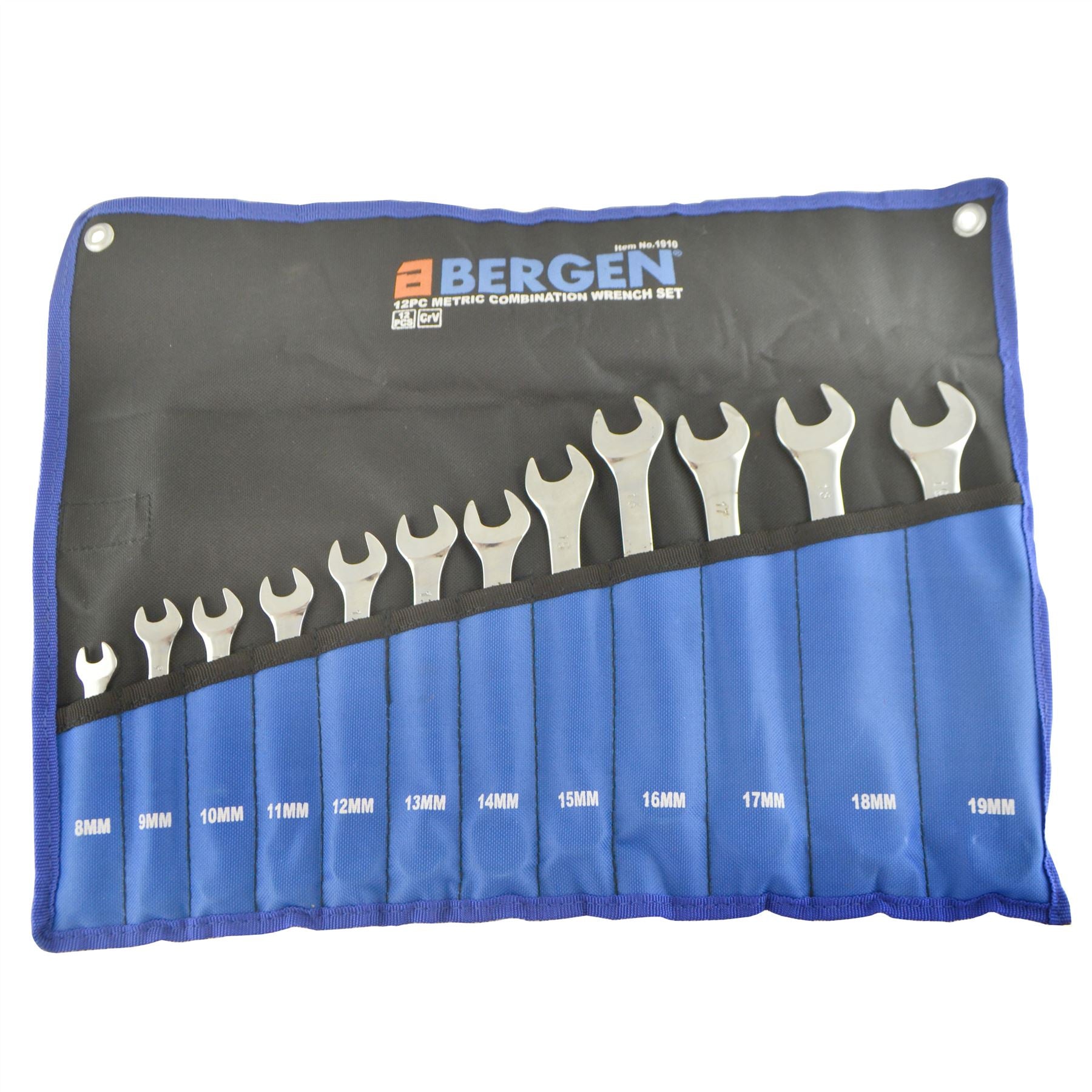 Metric MM Combination Combo Spanner Wrench Set 12pcs 8mm - 19mm Bergen