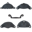 Furniture Door Pull Handle Cast Iron Cupboard Drawer Chest Shell Cup Clam