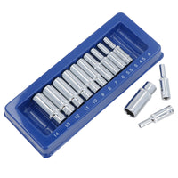 1/4" Drive Deep Metric + Imperial SAE AF Sockets 4mm – 14mm 5/32” – 1/2" 24pc