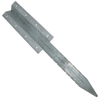 Garden Double Sleeper Straight Support Spike Stake Galvanised Steel 670mm