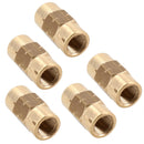 Brake Pipe Fitting M10 x 1mm Brass Inline Joiner Connector For 3/16” Pipe 5pc