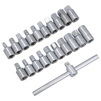 3/8" Drive Master Ölablassschraube Schlüsselsatz für Motoren Getriebe 21-teiliges Set