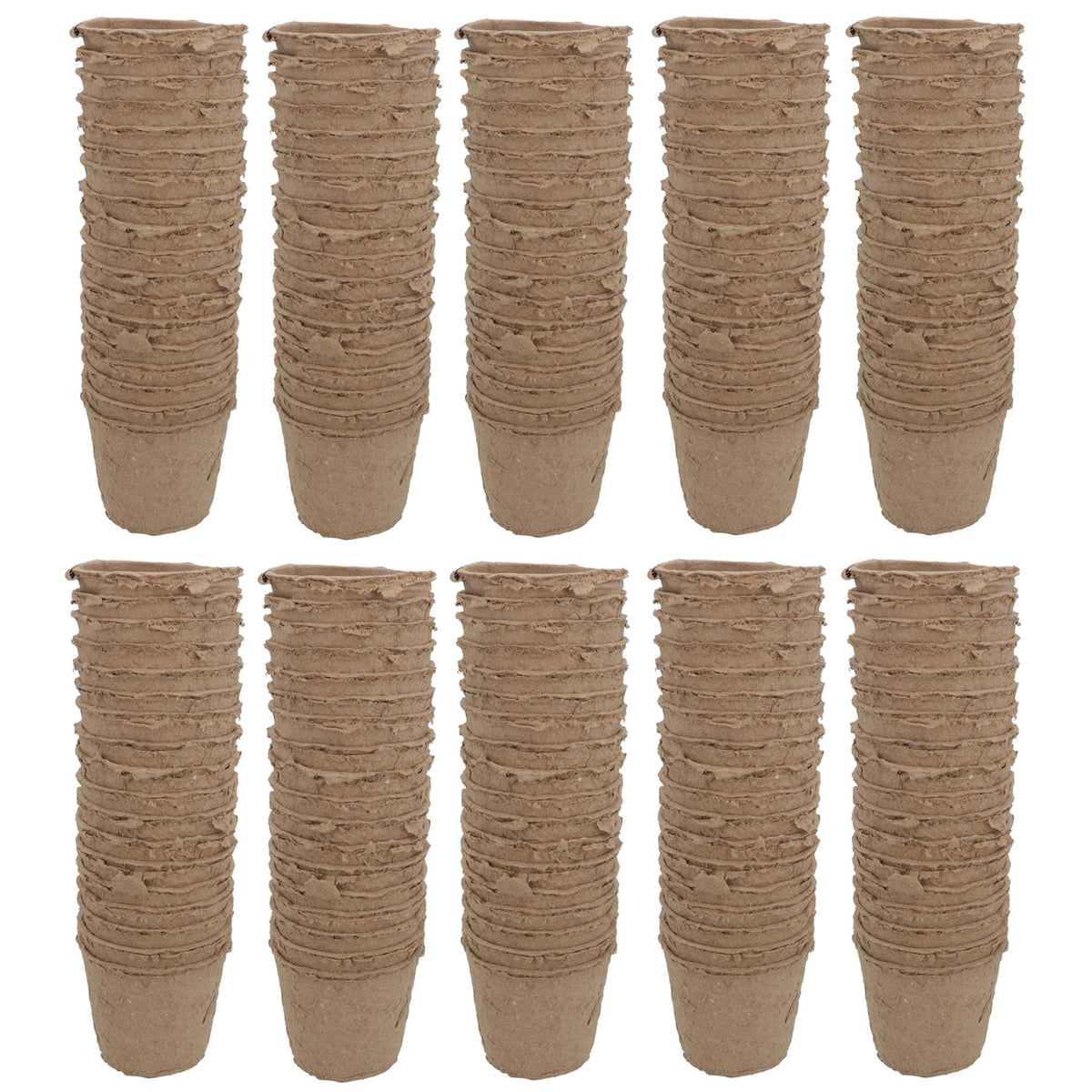 Biodegradable Fibre Plant Pots For Seeds Seedlings Cuttings Round 6 x 6.5cm