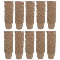 Biodegradable Fibre Plant Pots For Seeds Seedlings Cuttings Round 6 x 6.5cm