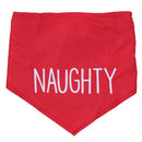 Bandana décoratif rouge de Noël pour chien « Naughty » - Vêtements de fête pour chien taille unique