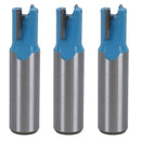 3 Pack TCT Motising Router Bit 12.7mm D 12mm Depth Cut Cutting Tool 1/2" Shank