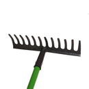 Garden Rake + Dutch Hoe Gardening Soil Leaves With Carbon Steel Blades 2pk