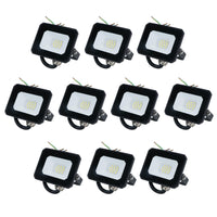 10 Watt LED Mini Floodlight Garden Lighting 800 Lumens IP65 + Mounting Bracket