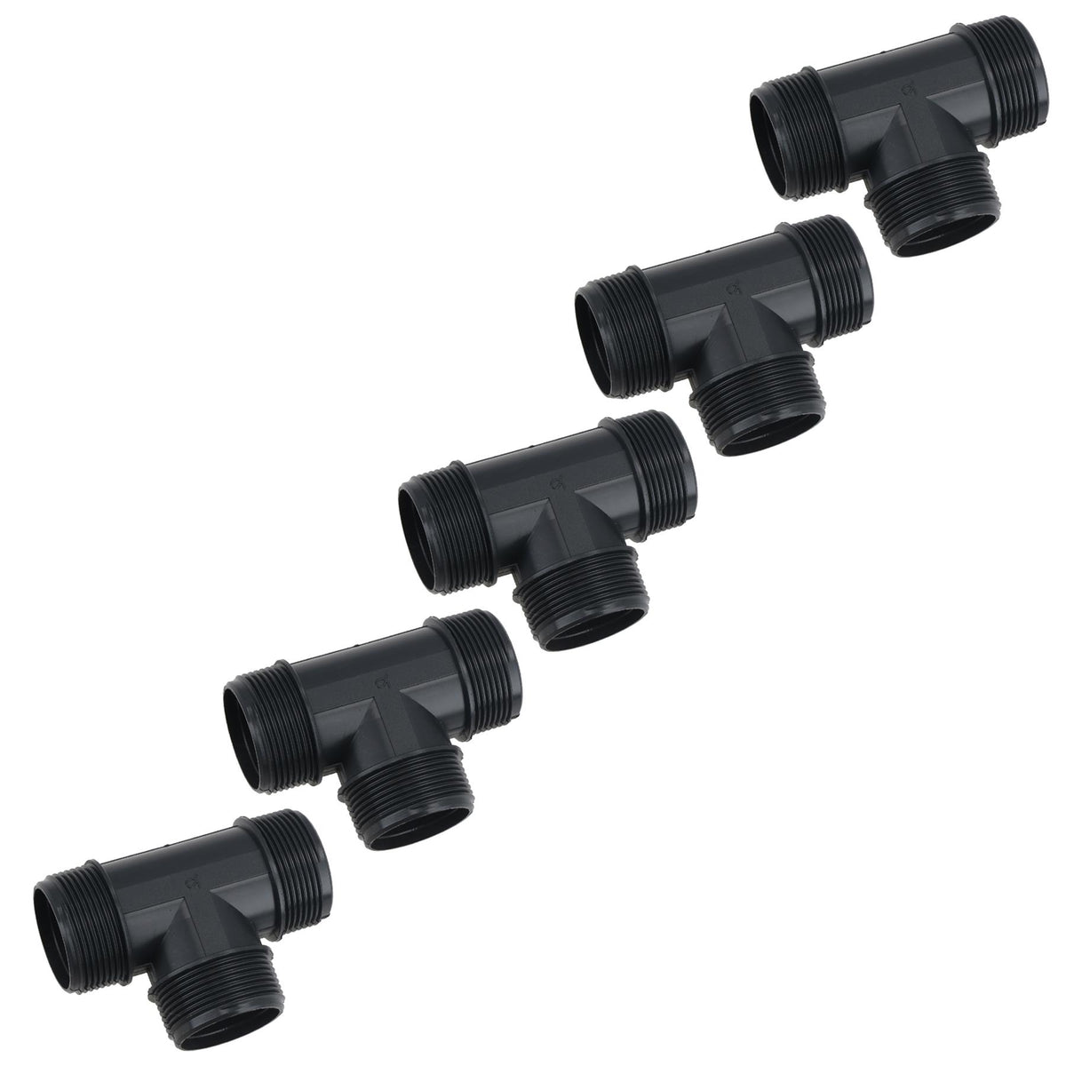 Polypropylene PP 1-1/2in BSP Male Threaded 90° Tee Piece Equal Tees