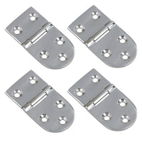 Polished Door Oval Hinge Stainless Steel 40mm x 75mm 316 Marine Cabin