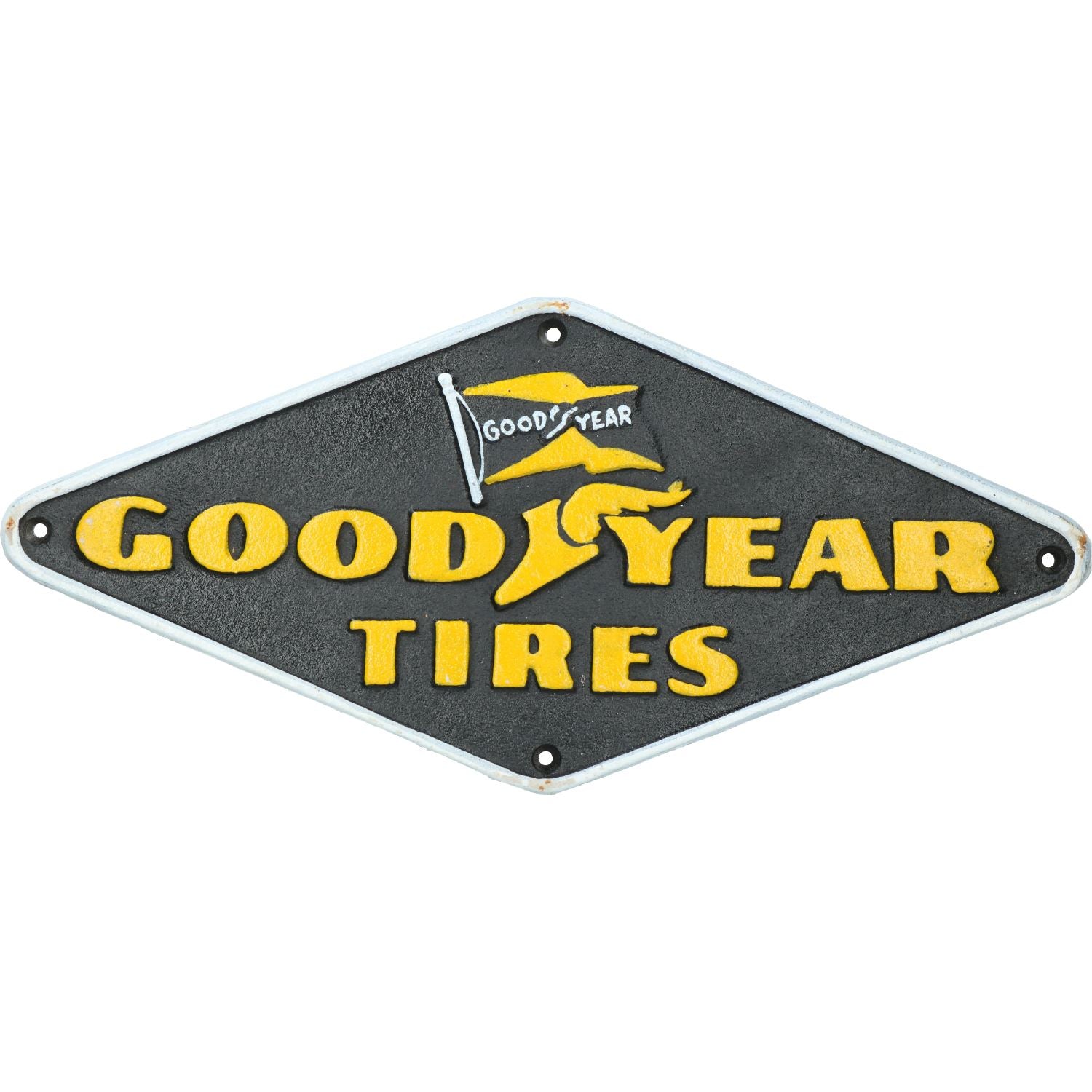 Pneus Goodyear Pneus Plaque Murale en Fonte Garage Atelier Boutique Porte