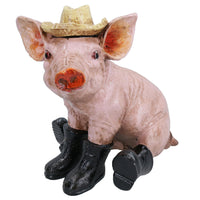 Pig With Boots Cast Iron Model Statue Figure Collectible Sculpture Ornament Hog