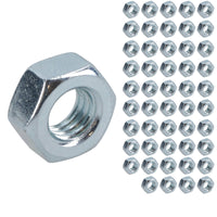 M6 x 1.0mm Hex Full Nut Fastener Hexagonal Metric Nuts Grade 8 Zinc Plated