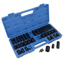 Metric and Imperial Shallow and Deep Impact Sockets 3/8" and 1/2" Drive 37pc
