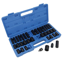 Metric and Imperial Shallow and Deep Impact Sockets 3/8" and 1/2" Drive 37pc