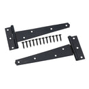 6” (150mm) Heavy Duty T Tee Hinges for Doors + Gates with Fixing Screws