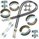 Komplettes Überholungsset für Bremsbacken und -kabel für Ifor Williams Kipper-Anhänger TT105 3500 kg