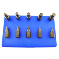 1/2" Screw Stud Extractor Remover Set Reverse Thread Easy Out 3-11mm 10pc AT077