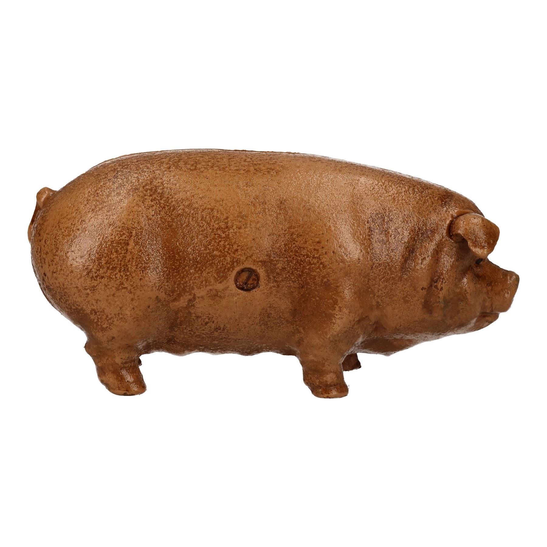 Quaker City Ham Pig Hog Porky Oink Money Bank Box Cast Iron Coin Change Jar