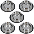 Stainless Steel X-Large Non Slip Pet Bowl Dish Food Water Dogs Cats 22cm