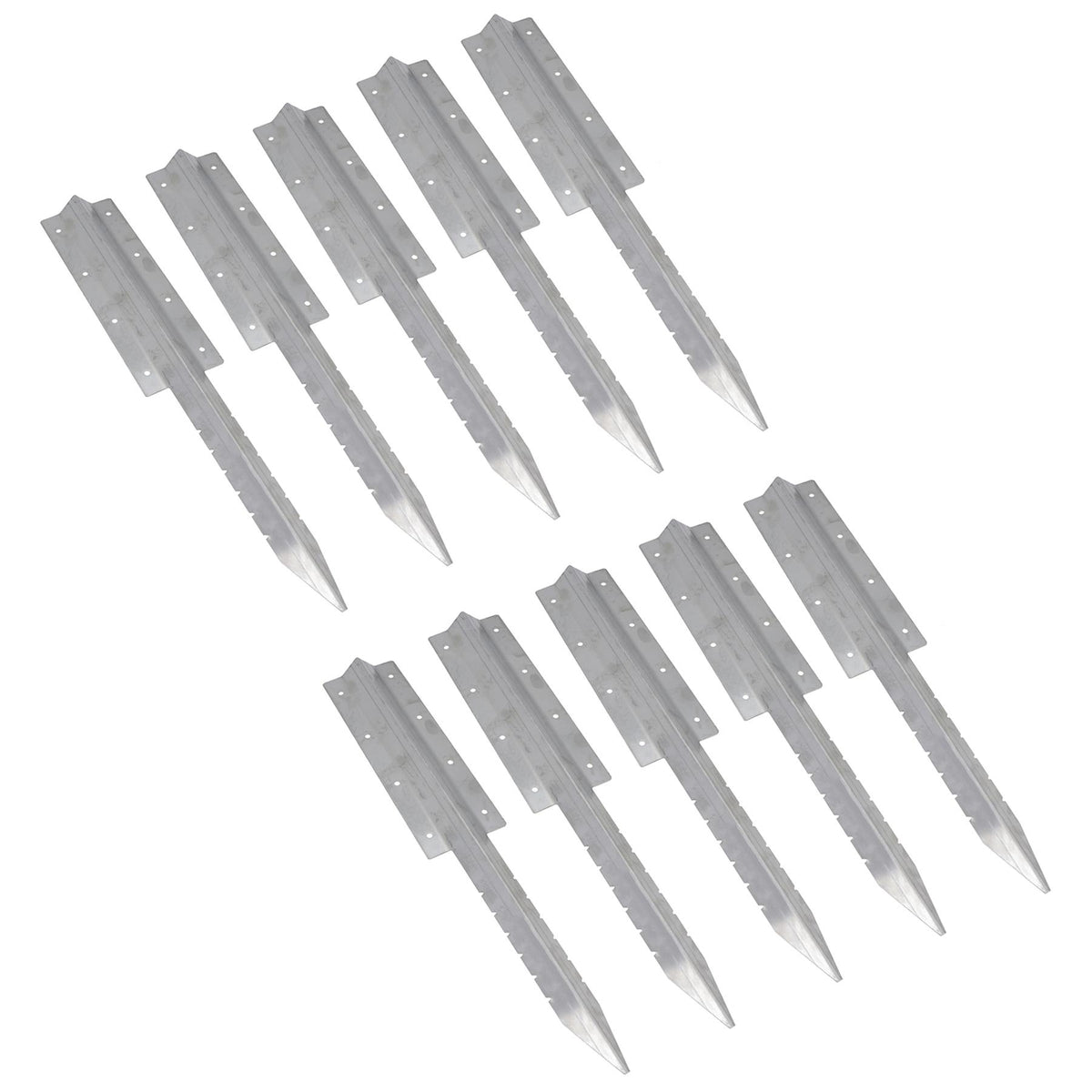 Garden Double Sleeper Straight Support Spike Stake Stainless Steel 670mm