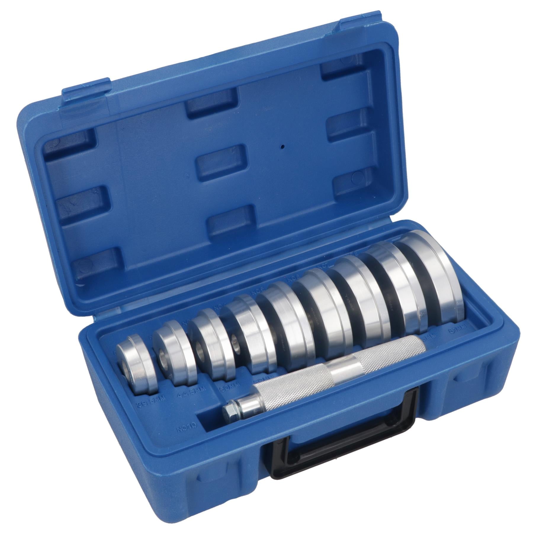 Radlagerring- und Dichtungstreibersatz 40 mm - 81 mm, 10-teilig, Aluminium-Kit