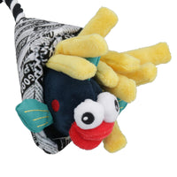 Dog Puppy Gift Fish & Chips Food Themed Soft Plush Squeaky Play Toy Present