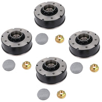 4pk 200 x 50mm Brake Drums & Bearings for Ifor Williams Trailer 5 Stud 6.5" PCD