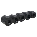Lot de 5 douilles d'extraction pour écrous de boulons endommagés, entraînement 14 mm - 19 mm, 3/8"
