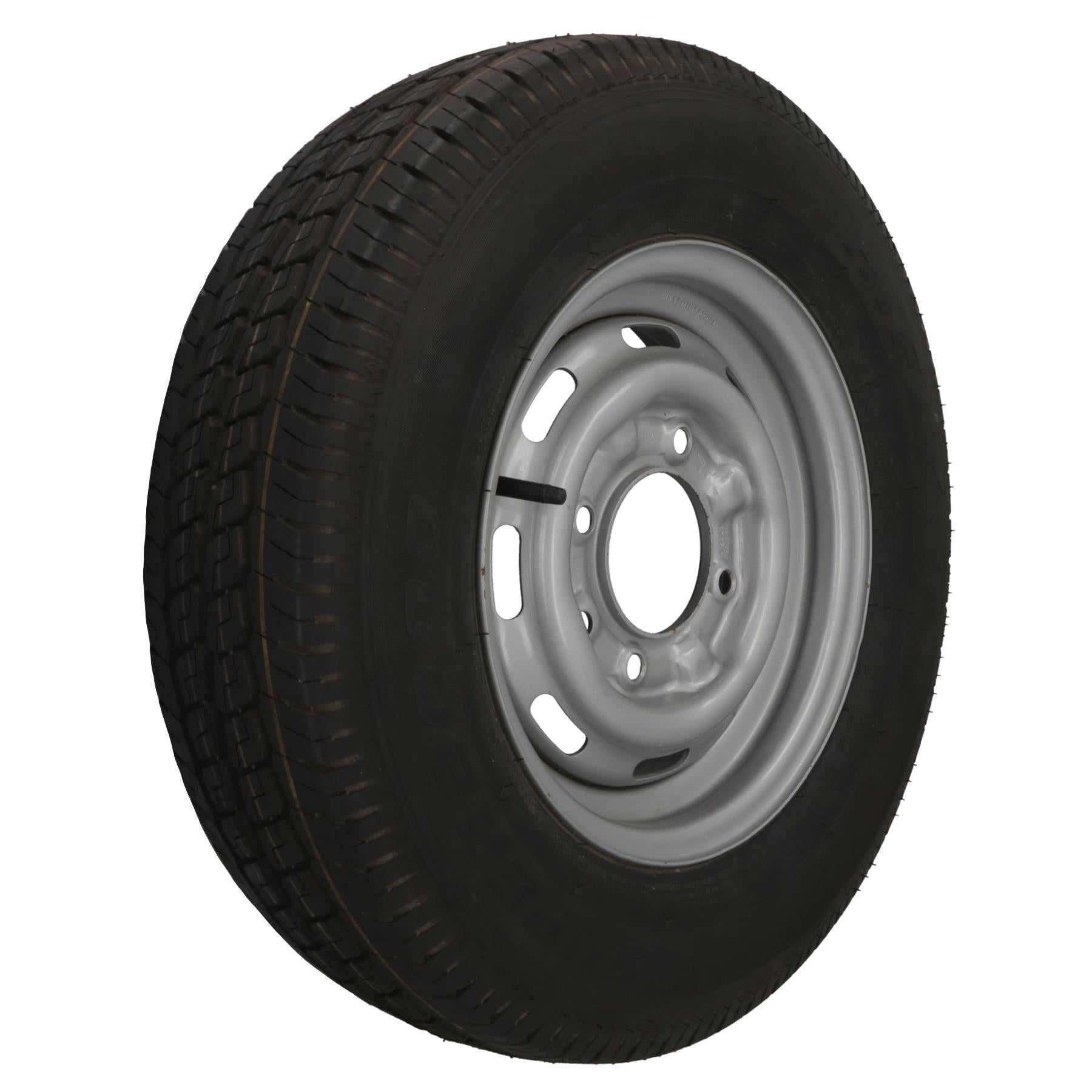Trailer Wheel & Tyre 175R13 4 Stud 5.5in PCD 95mm Centre Hole 139.7mm PCD