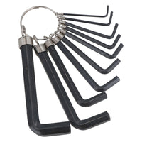 Metric Allen Hex Hexagon Key Wrench Set On A Key Ring 1.5mm - 10mm 10pc