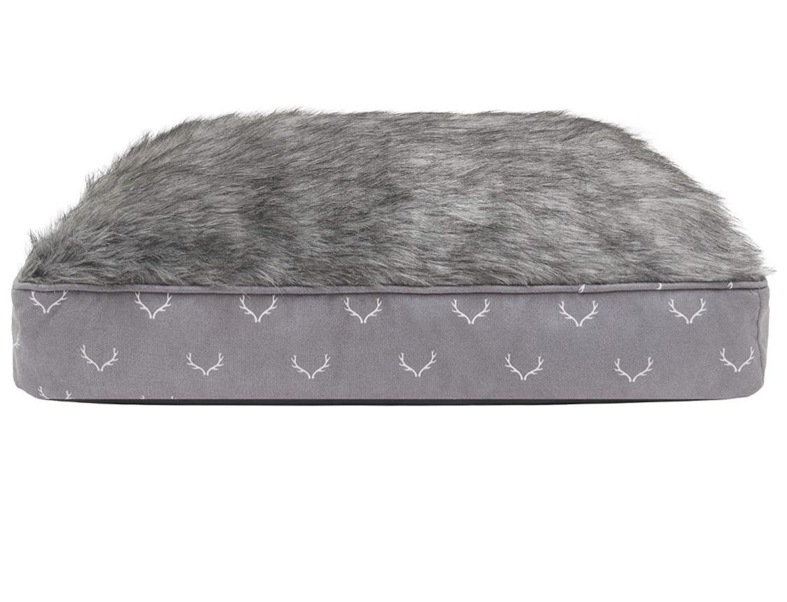 Luxury High Quality Fur Lining Dog Christmas Mattress Bed Dog Gift 72x54x17cm