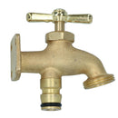 Brass Outdoor Outside Garden Water Tap + Adaptor 3/4in BSP Thread Portable