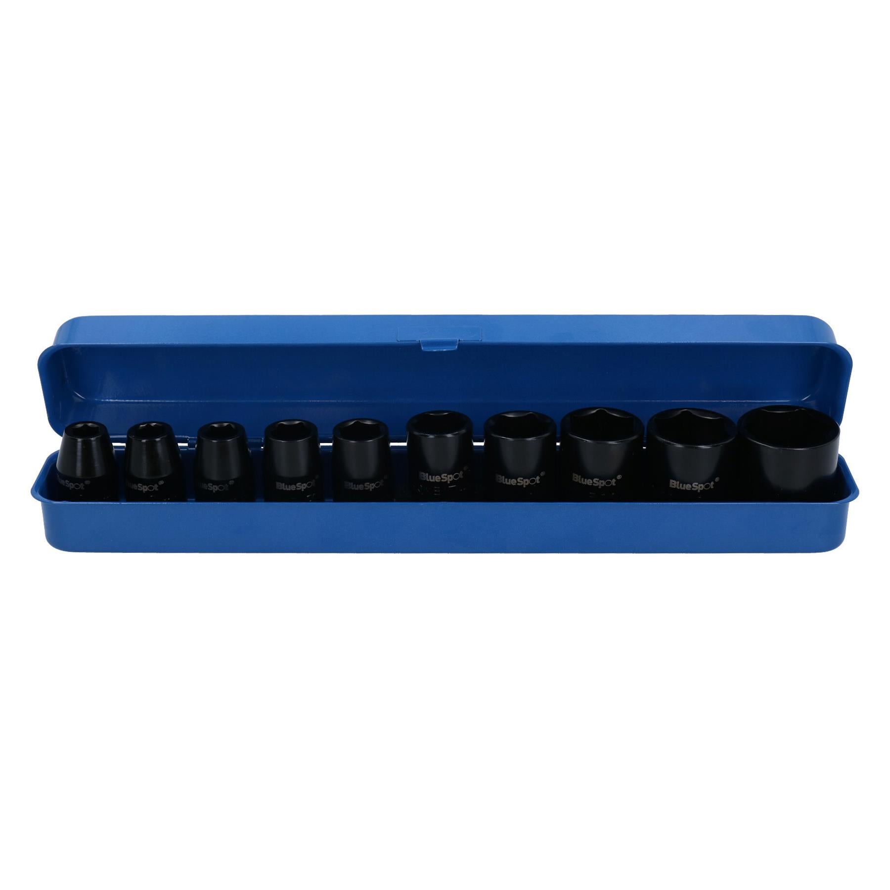 1/2" Drive Shallow Metric Impact Sockets 9 - 27mm 10pc & 1/2" Drive Breaker Bar