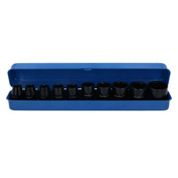1/2" Drive Shallow Metric Impact Sockets 9 - 27mm 10pc & 1/2" Drive Breaker Bar