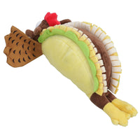 Dog Puppy Gift Chicken Wrap Food Themed Soft Plush Squeaky Play Toy Present