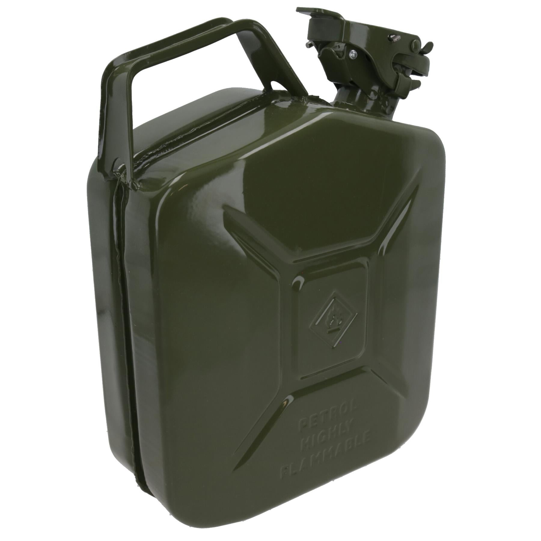 Bidon de carburant en métal pour essence, diesel, liquide, vert armée, 5 litres, Sil221