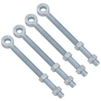 Swing Gate Long Eye Bolts Hinge + Nuts Adjustable Zinc Plated 12mm – 24mm