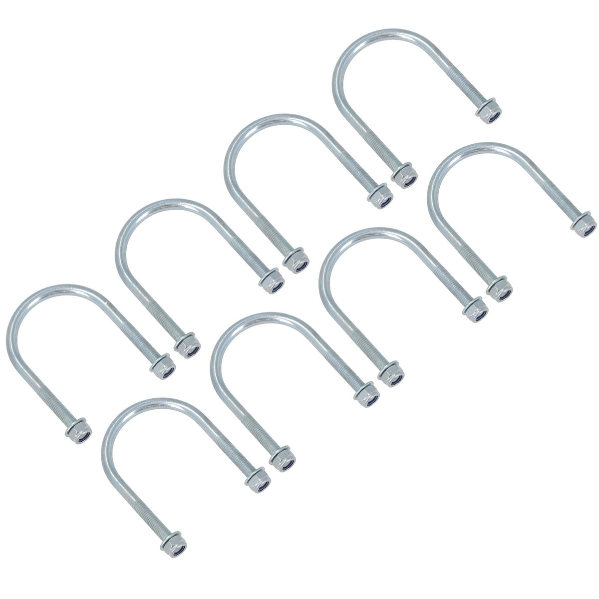 M8 Round Bend U Bolt 60mm x 90mm Width x Length Pipe Clamp Fixing