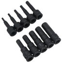 Metric MM Impact Impacted Allen hex Key Sockets Extra Long 5mm – 19mm 10pc
