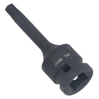 T45 Kurze (53 mm) + Lange (78 mm) Torx-Stern-Steckschlüsseleinsätze mit 1/2-Zoll-Antrieb
