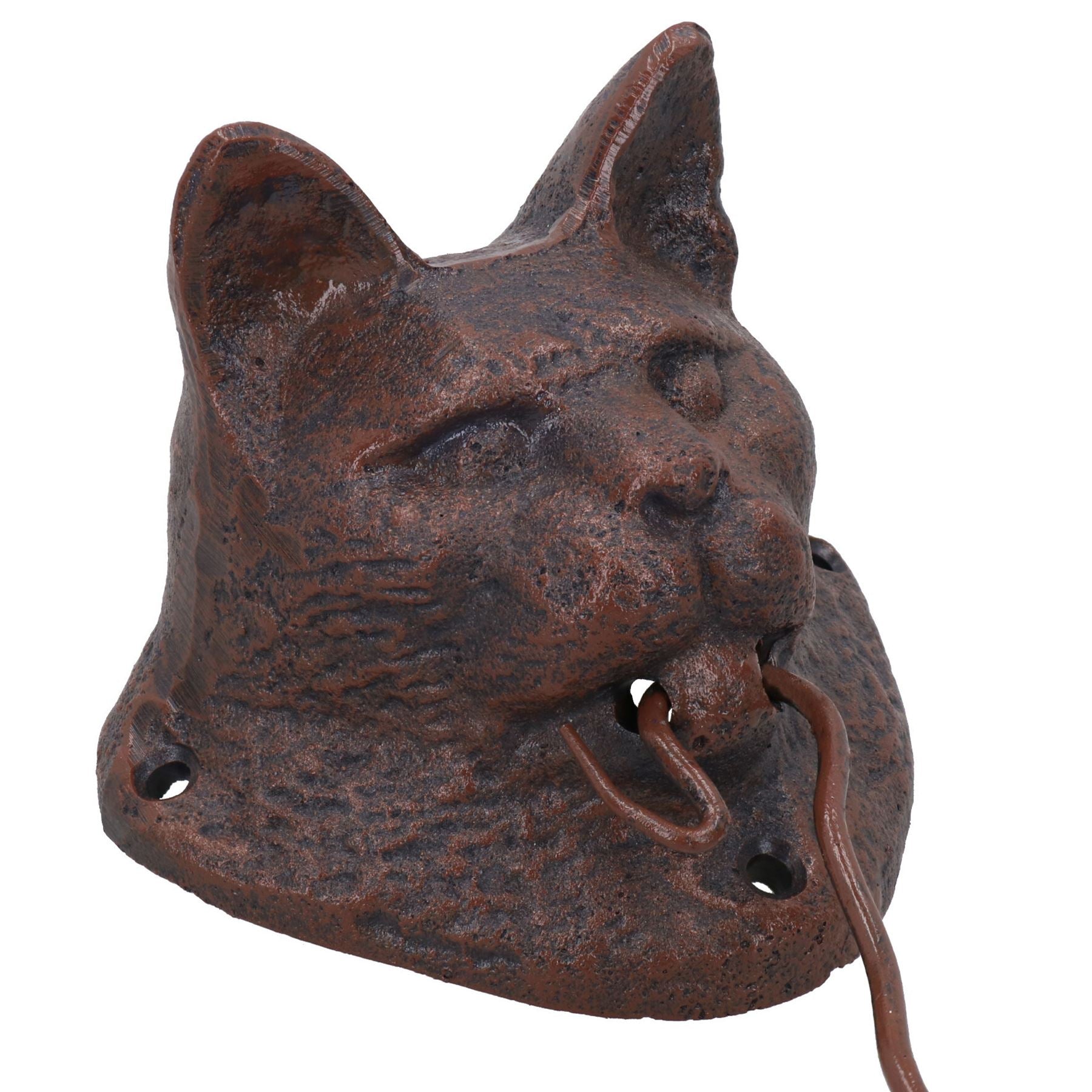 Heurtoir de porte en fonte pour chat et souris, sonnette, abri de jardin, maison, fonte