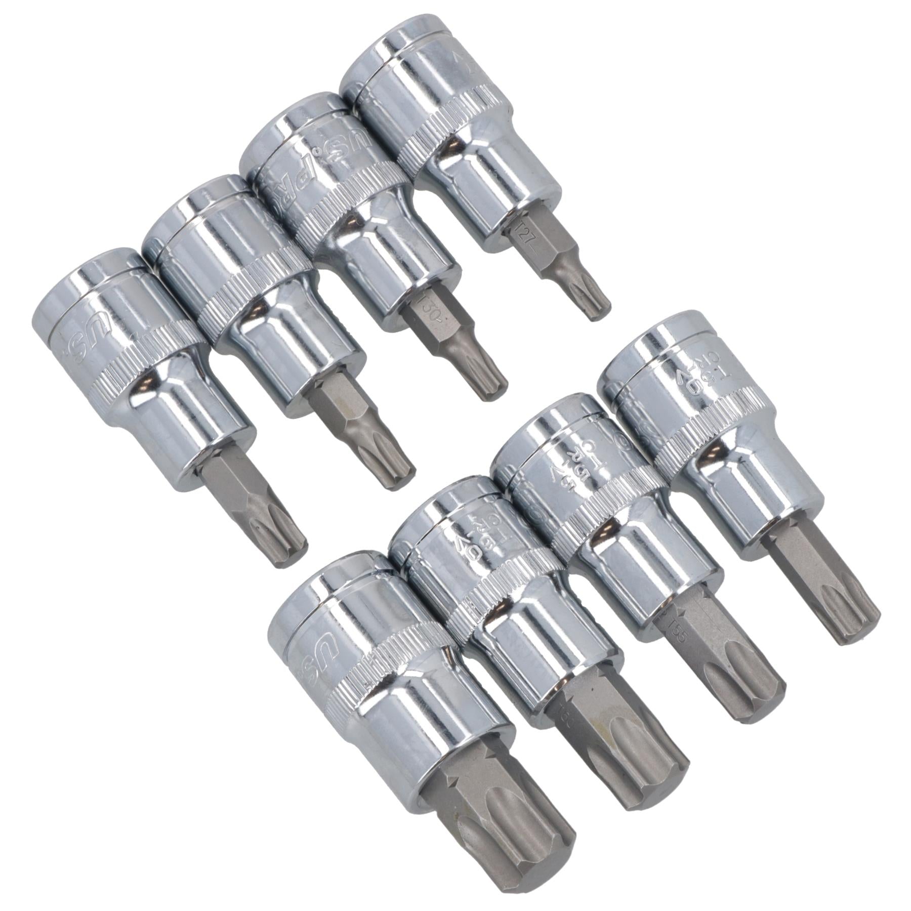 Jeu de 8 douilles mâles Torx Star 1/2" T27 - T70 par Bergen