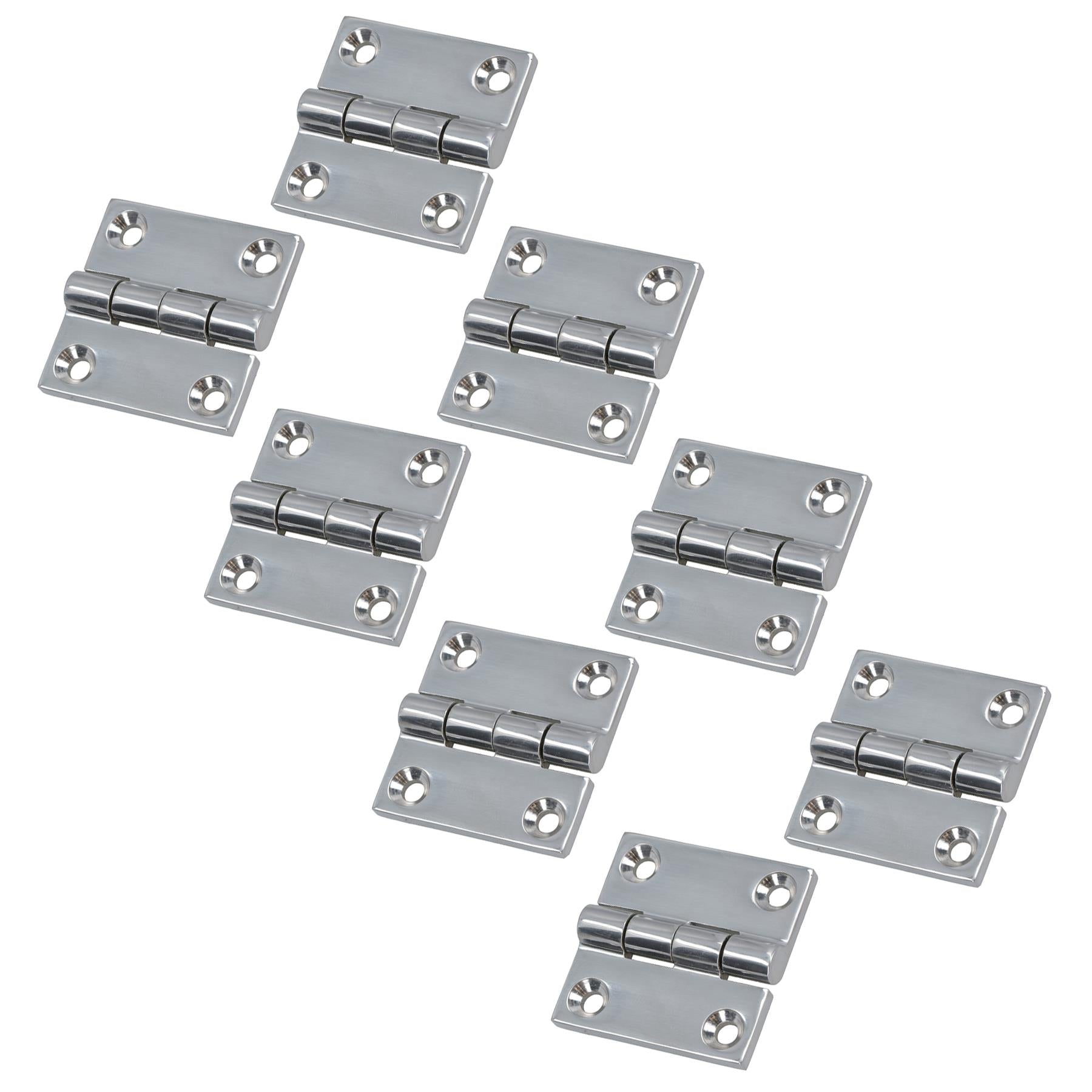 Polished Door Butt Hinge Stainless Steel 50mm x 50mm 316 Marine Cabin